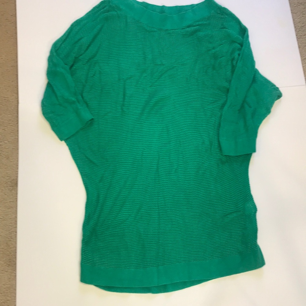 Turquoise Short Sleeve Knit Sweater